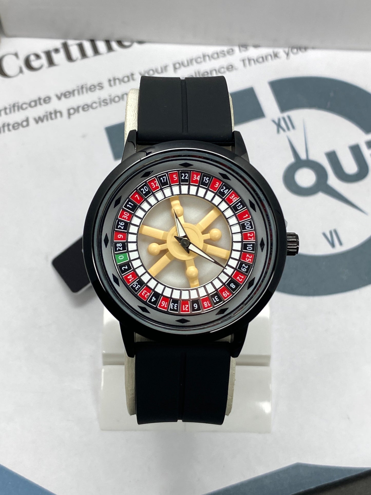 Heyri Rotatory Dial Caseno Design Watch with Silicon Straps & Magnetic Lock for Men