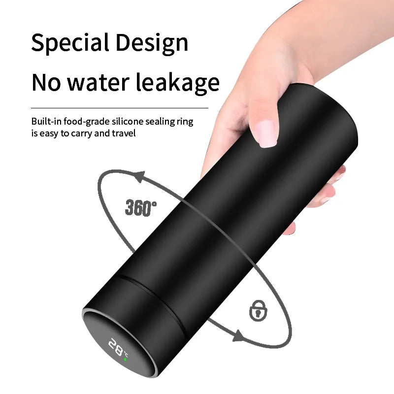 Temperature Water Bottle, LED Temperature Display, Hot Cold