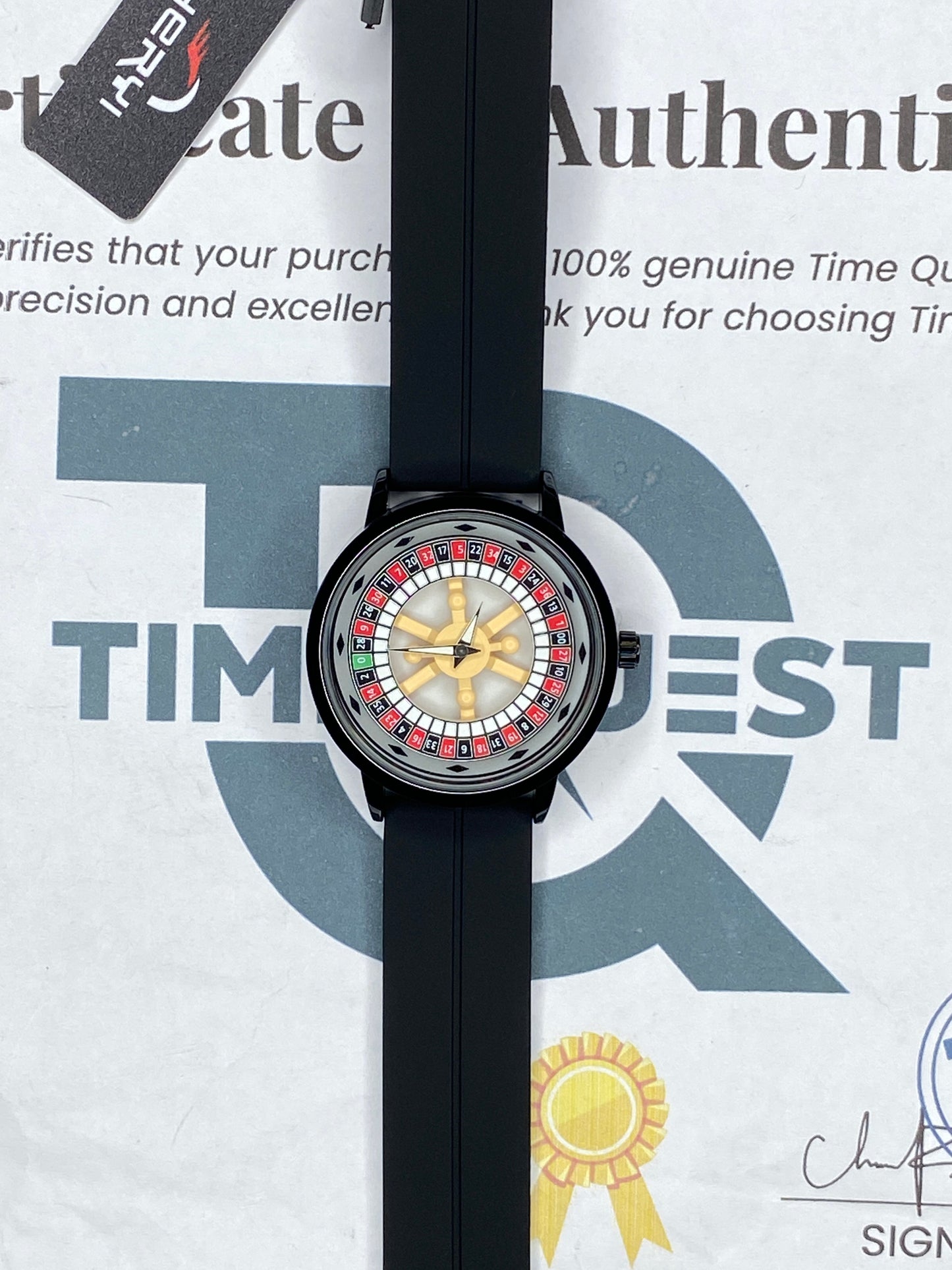 Heyri Rotatory Dial Caseno Design Watch with Silicon Straps & Magnetic Lock for Men