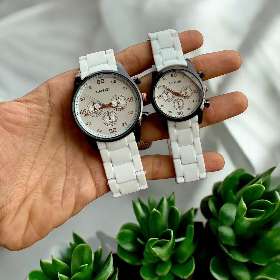 MARS COUPLE WATCHS FOR MEN AND WOMEN