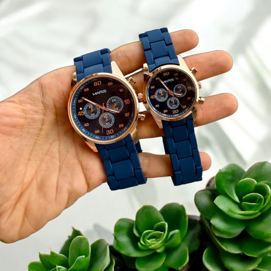 MARS COUPLE WATCHS FOR MEN AND WOMEN