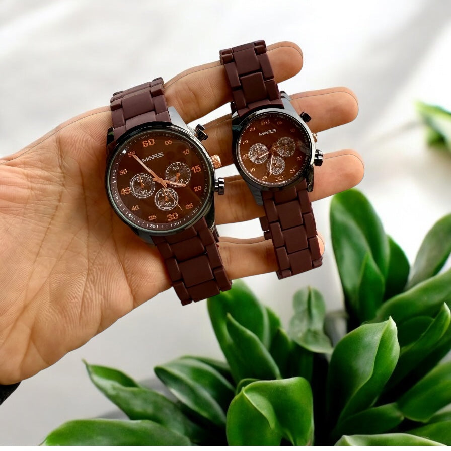 MARS COUPLE WATCHS FOR MEN AND WOMEN