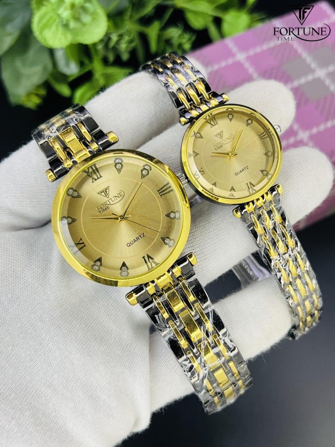 Elegant Couple Watches Set - 2 Pcs for Men & Women
