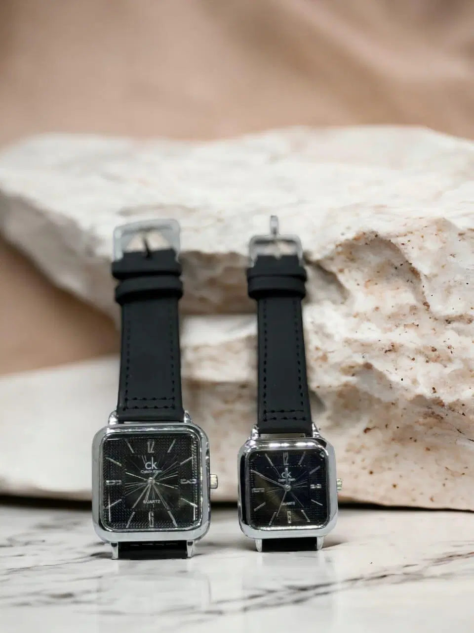 Square Couple Watches 2 Pcs