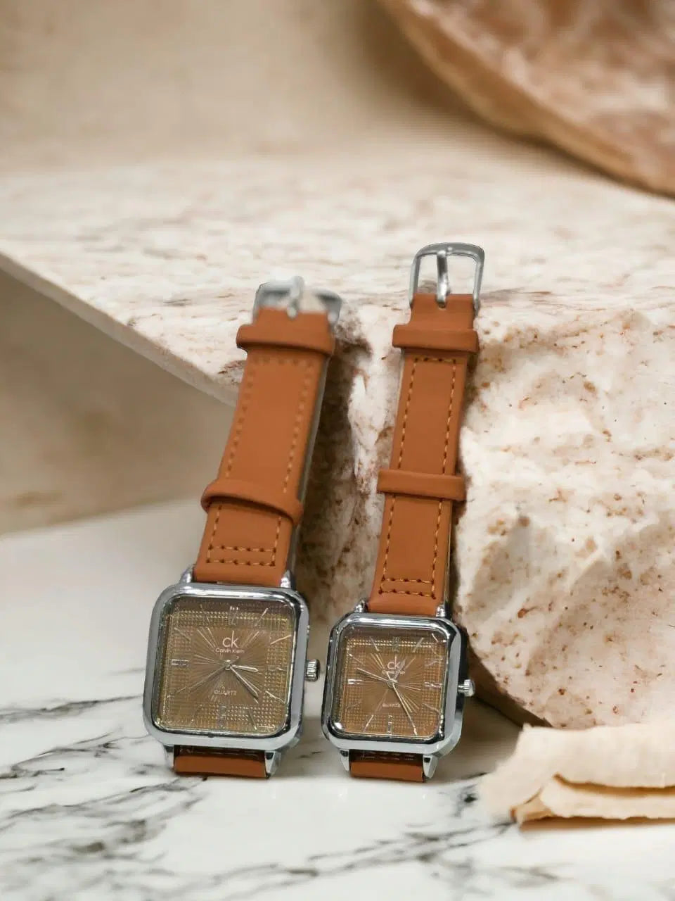 Square Couple Watches 2 Pcs